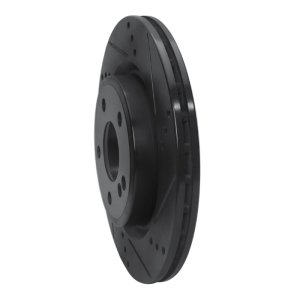 Mercedes-Benz CLA250 Brake Rotor (1) - Rear Right - R1 Concepts - Drilled & Slotted - Black - `14-`19
